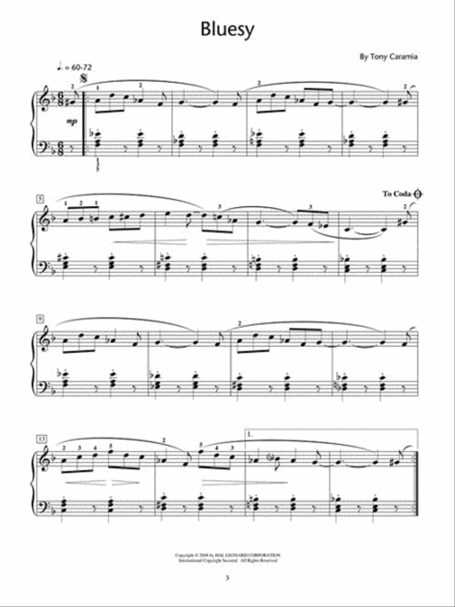 Jazz Moods – Eight Pieces for Piano Solo Piano Method scores gallery preview page 3