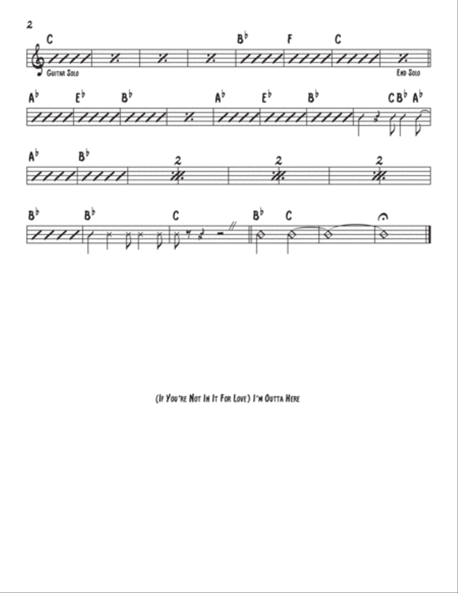 (if You're Not In It For Love) I'm Outta Here! Piano, Vocal, Guitar scores gallery preview page 2