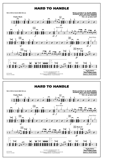 Hard to Handle (arr. Paul Murtha) - Multiple Bass Drums