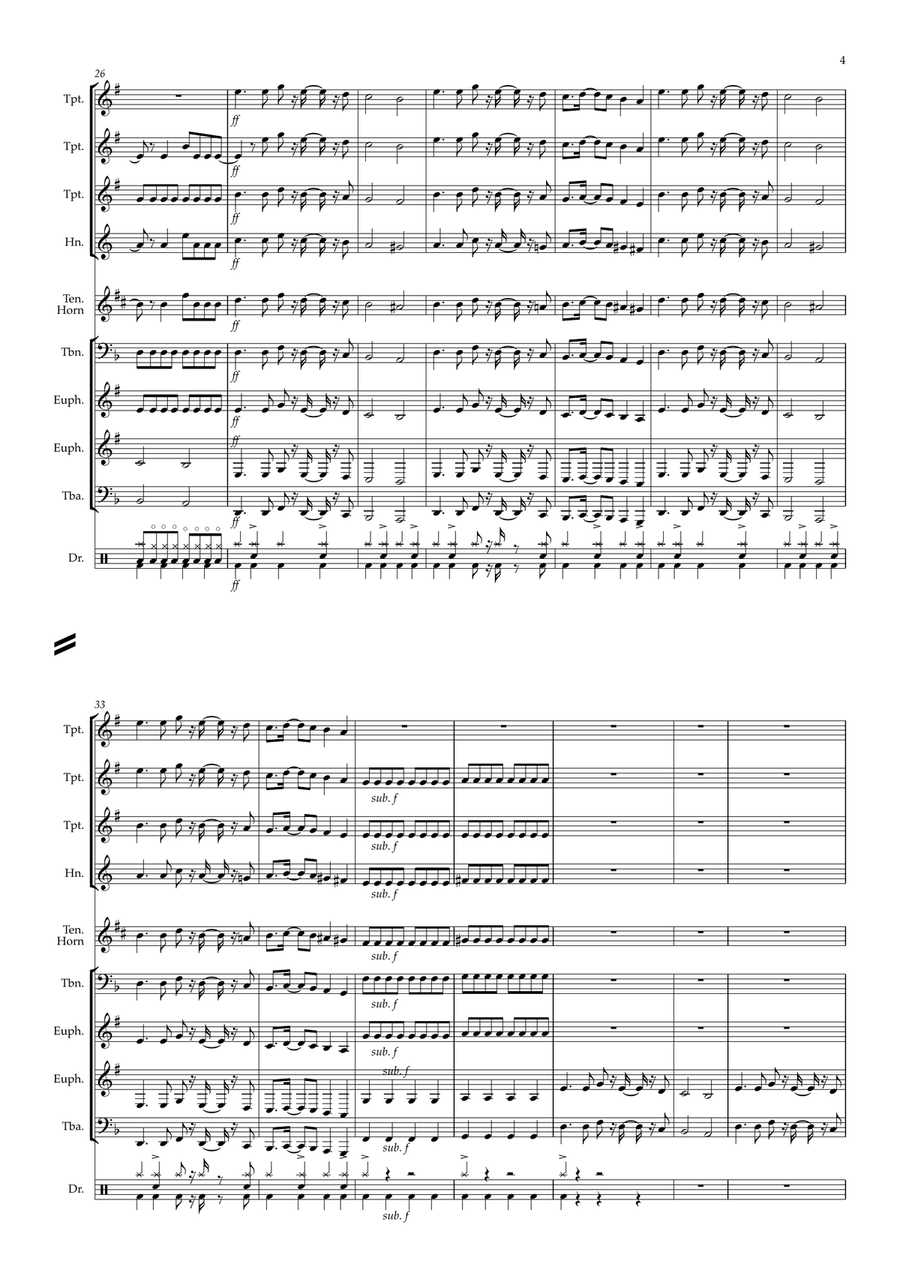 Seven Nation Army Seven Nation Army Large Ensemble scores gallery preview page 5