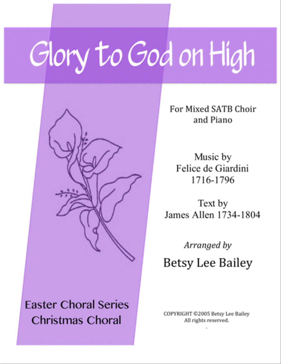 Glory to God on High Glory to God on High 4-Part scores gallery preview page 1