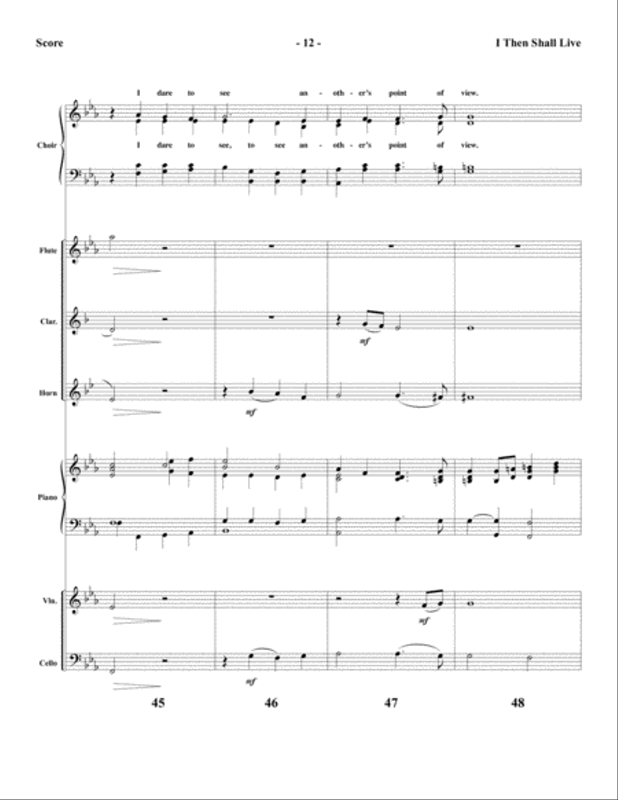 I Then Shall Live - Instrumental Ensemble Score and Parts Choir scores gallery preview page 14