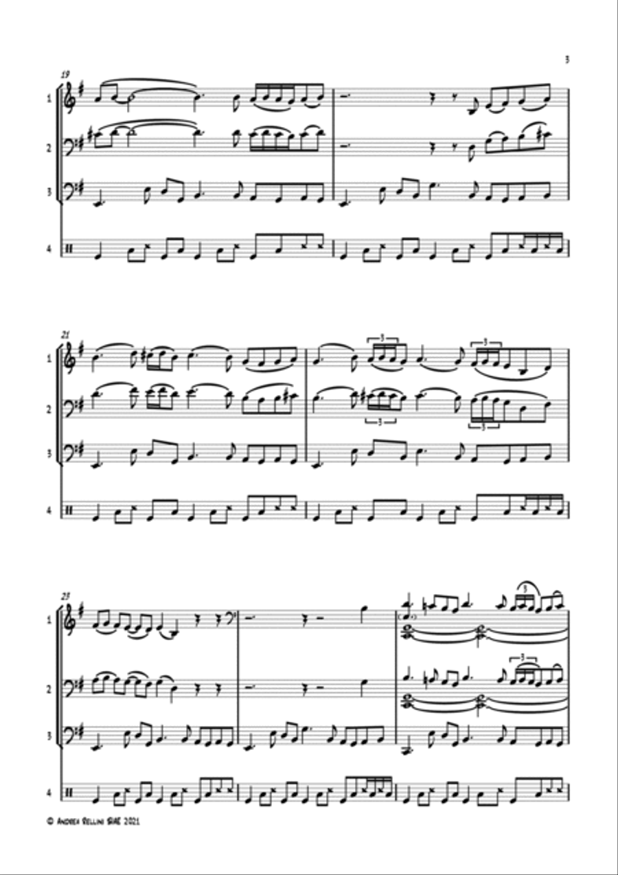 SETTE PASSI (Cello Quartet - 4 Cellos) String Quartet scores gallery preview page 4