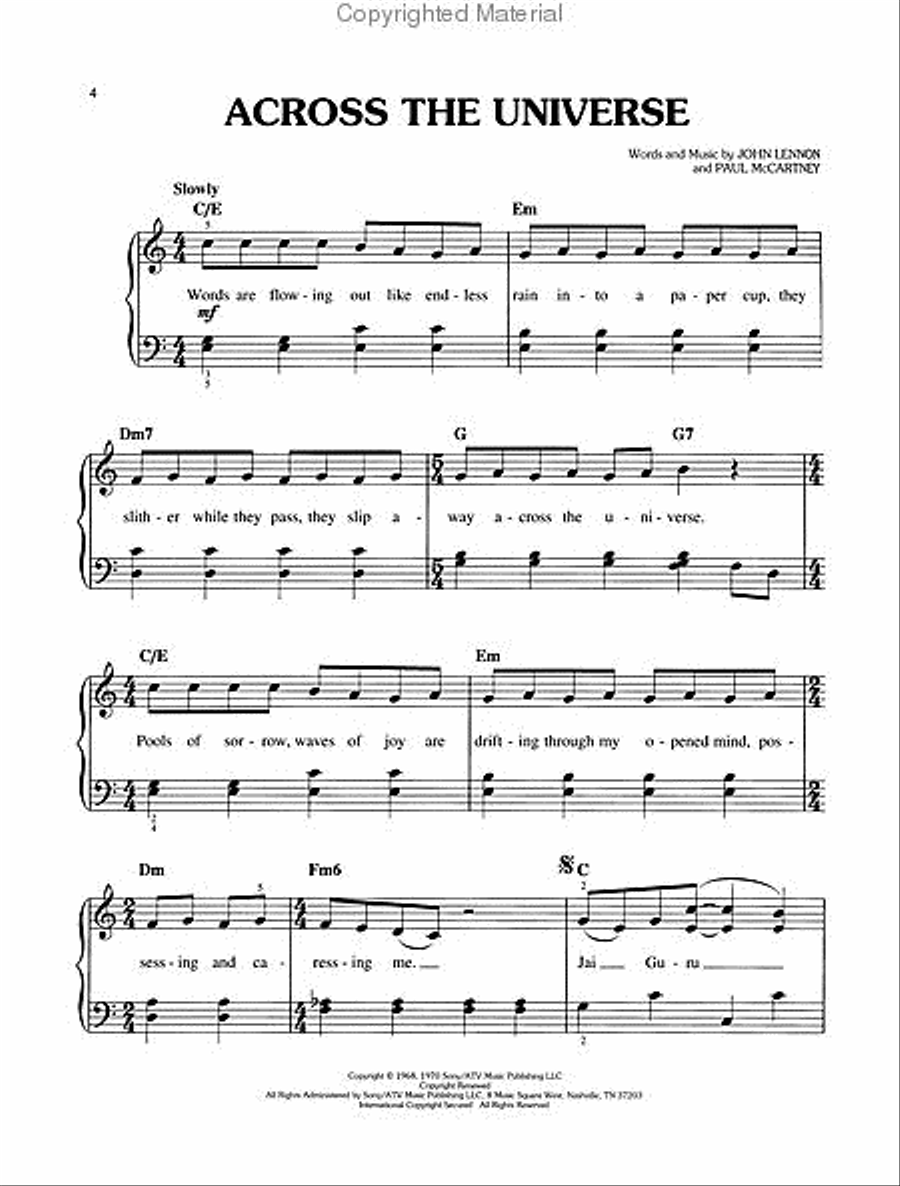 Lennon & McCartney Favorites Easy Piano scores gallery preview page 2