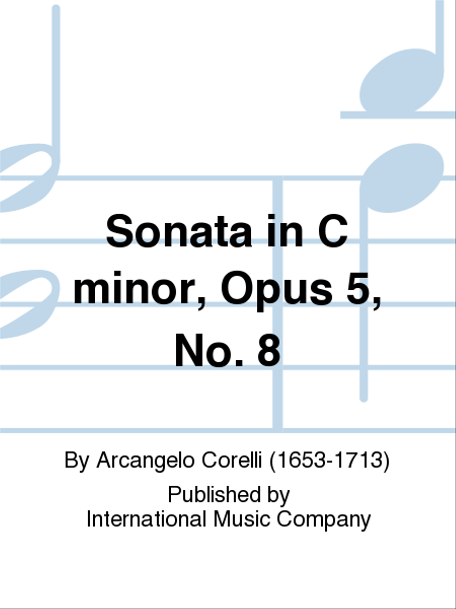 Sonata In C Minor, Opus 5, No. 8 Double Bass scores gallery preview page 1
