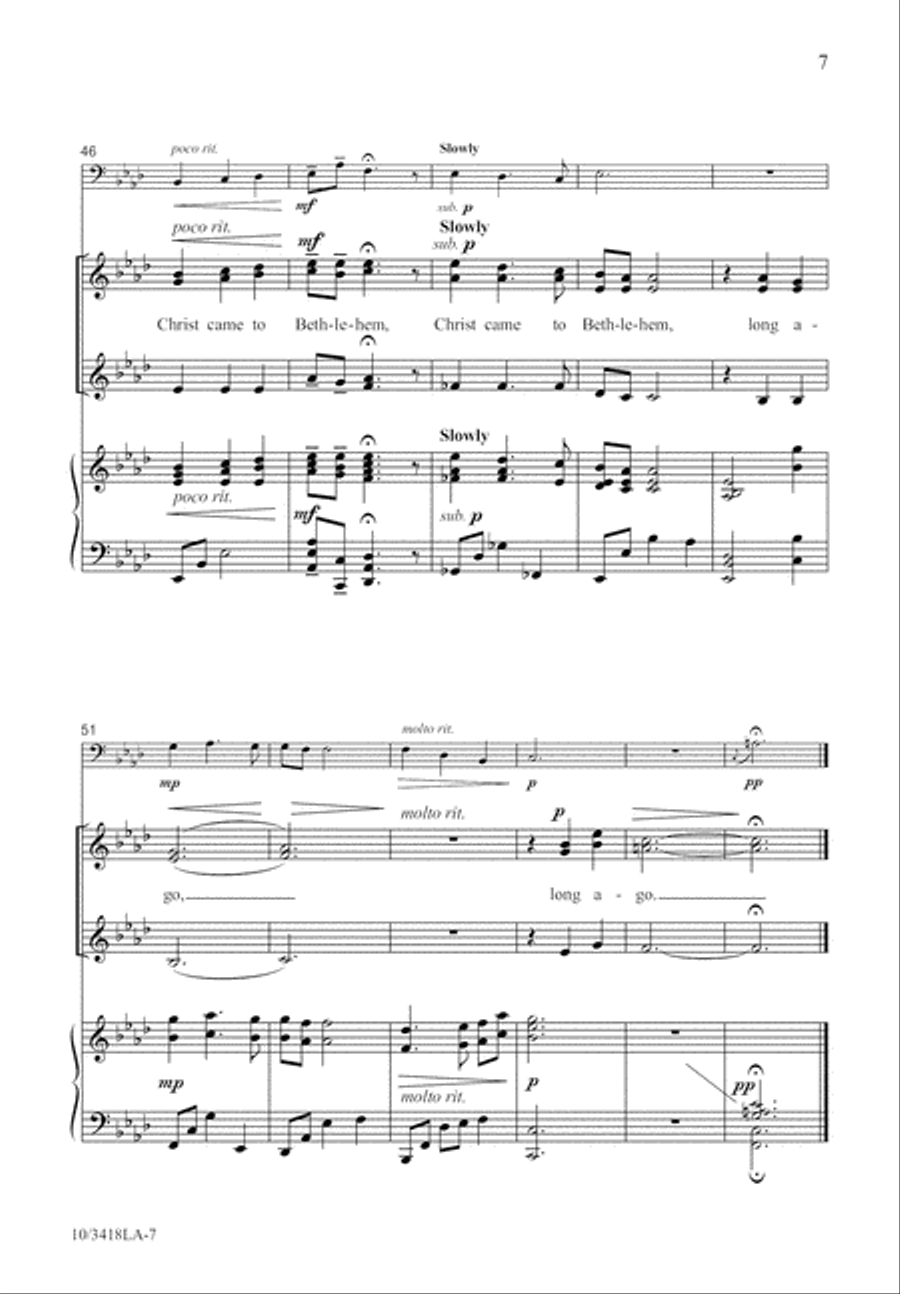 Christ Came to Bethlehem SSA scores gallery preview page 7