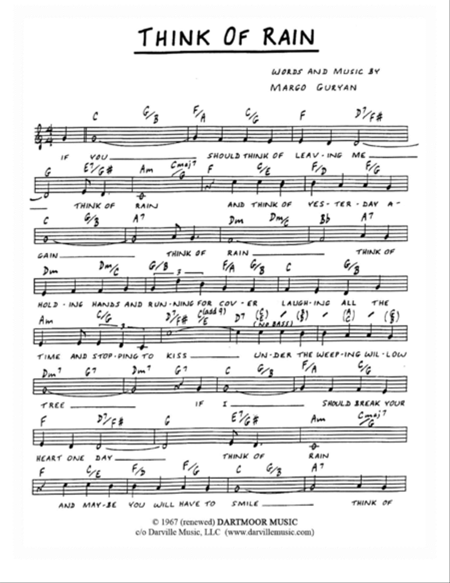 Think Of Rain Piano scores gallery preview page 2