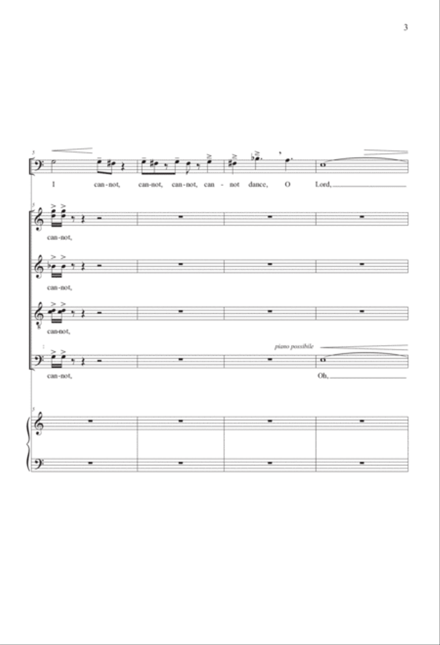 I Cannot Dance, O Lord Divisi scores gallery preview page 3