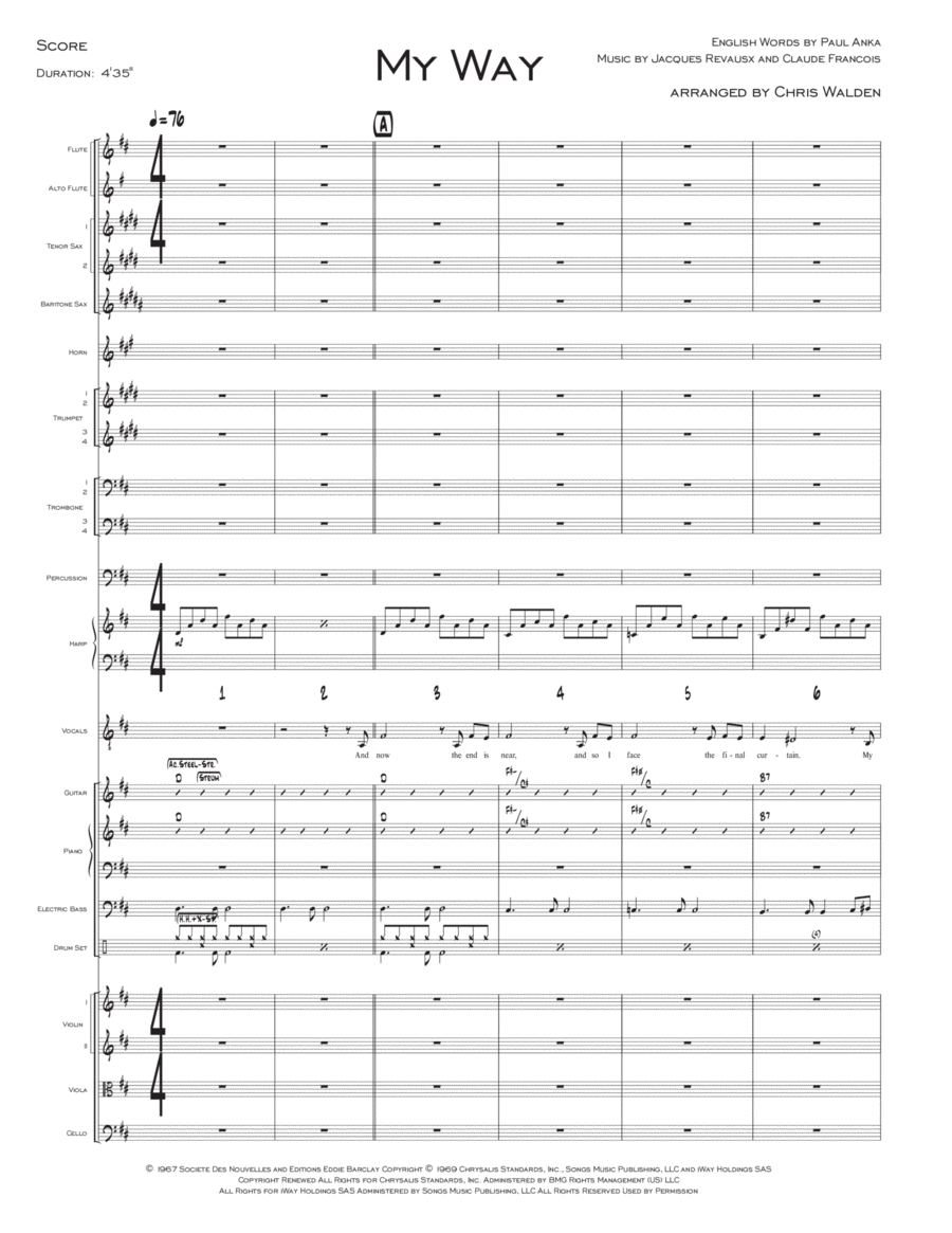 My Way Jazz Ensemble scores gallery preview page 1