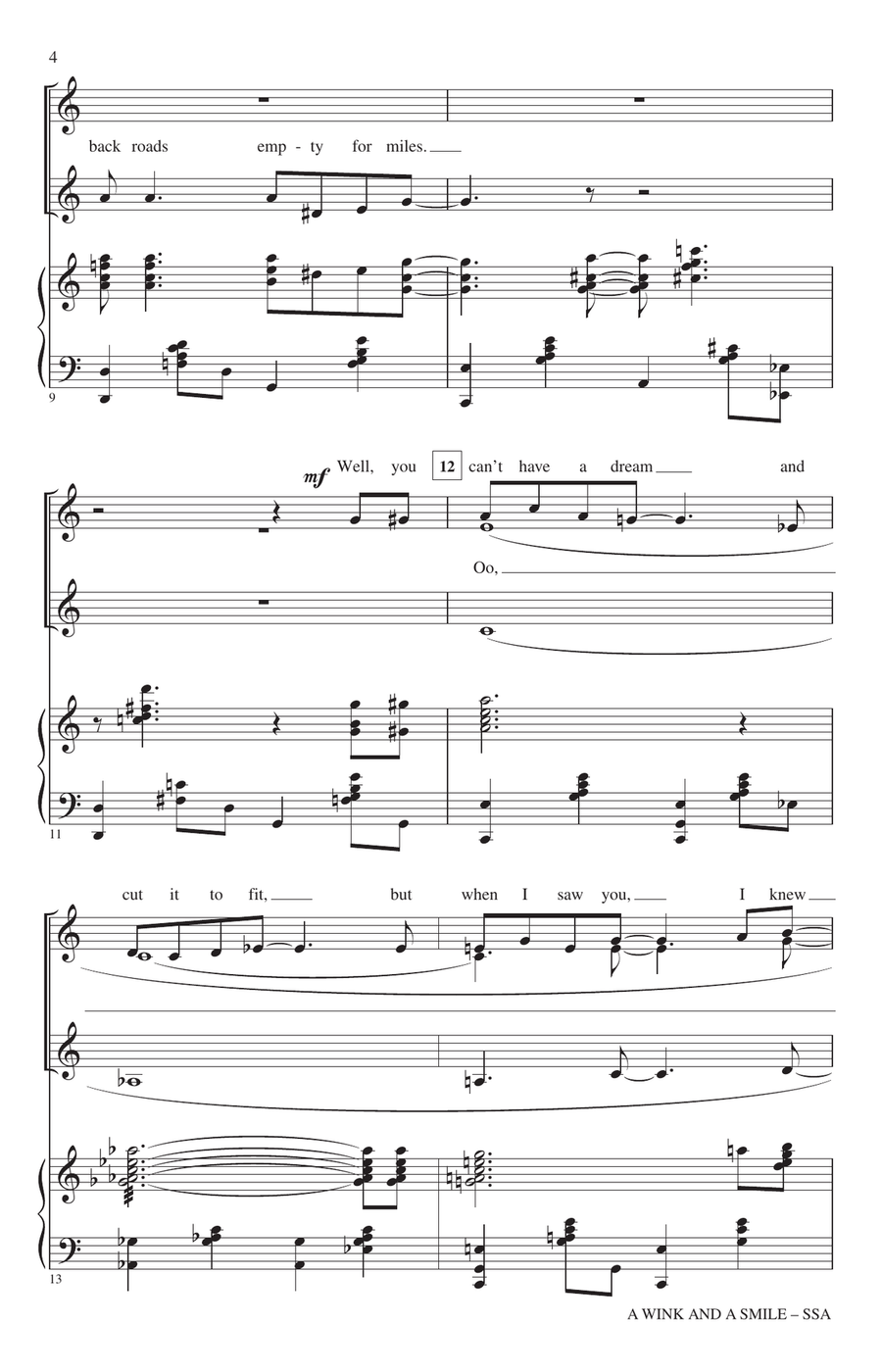 A Wink And A Smile SSA scores gallery preview page 2