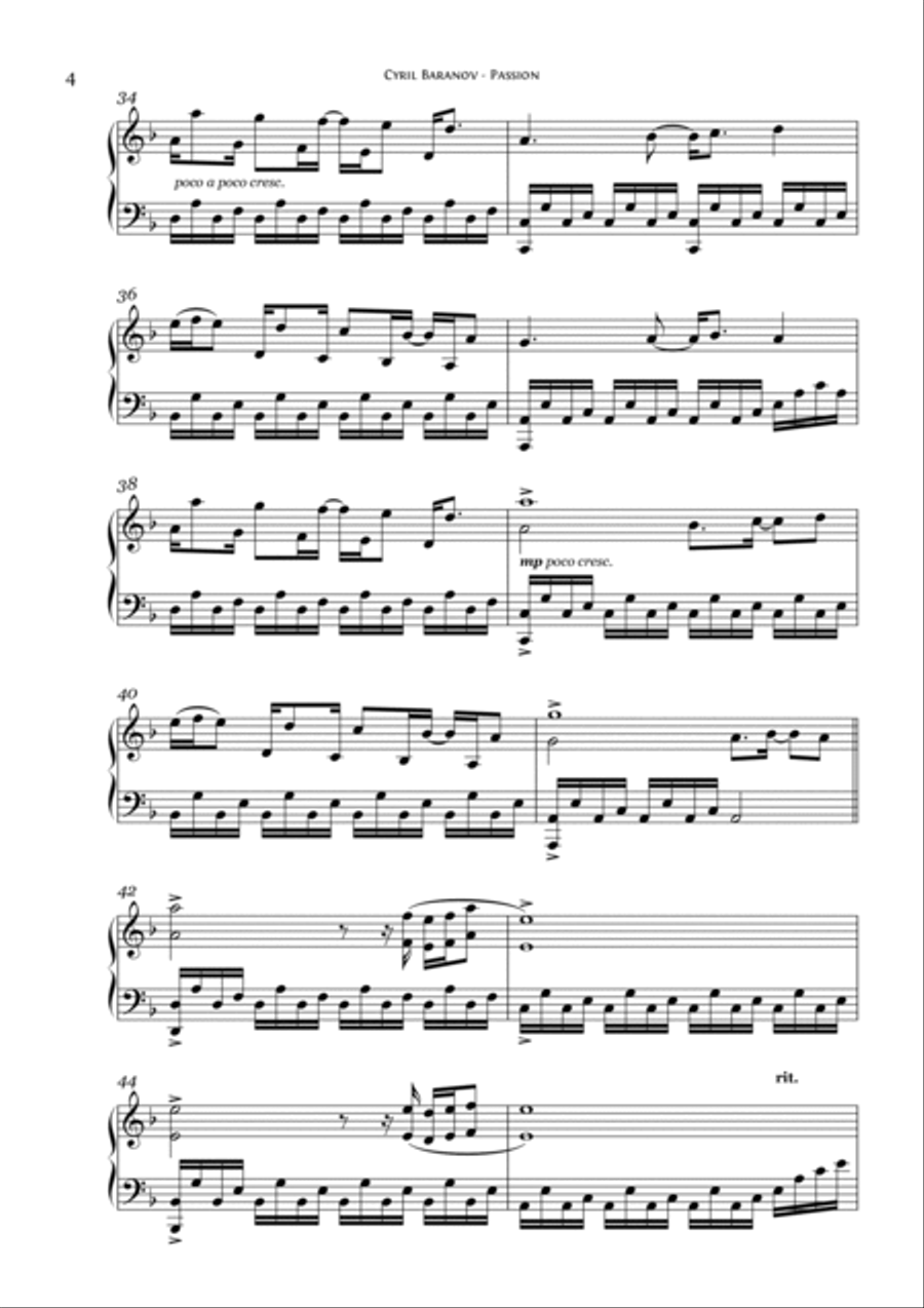 Passion Piano Solo scores gallery preview page 4