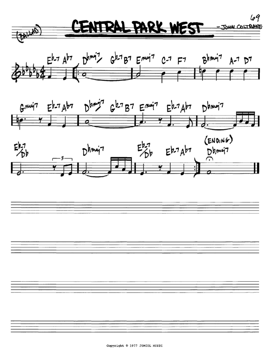 Central Park West Piano scores gallery preview page 1