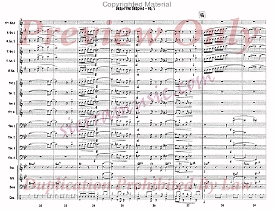 Begin the Beguine (for Doc) Jazz Ensemble scores gallery preview page 6