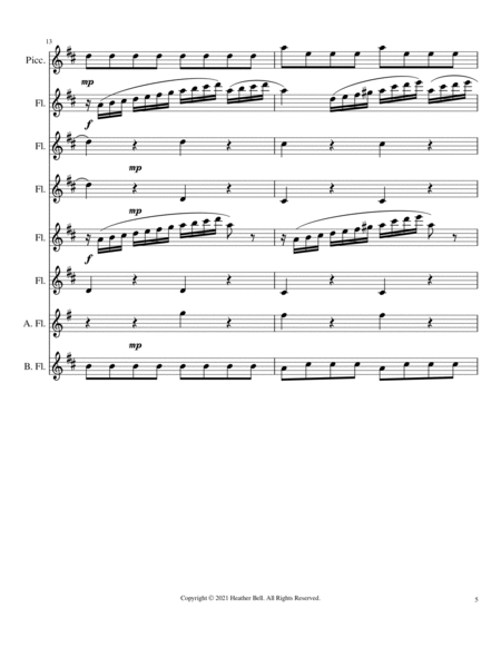 Sonata in D Major for Flute Choir (K448)
