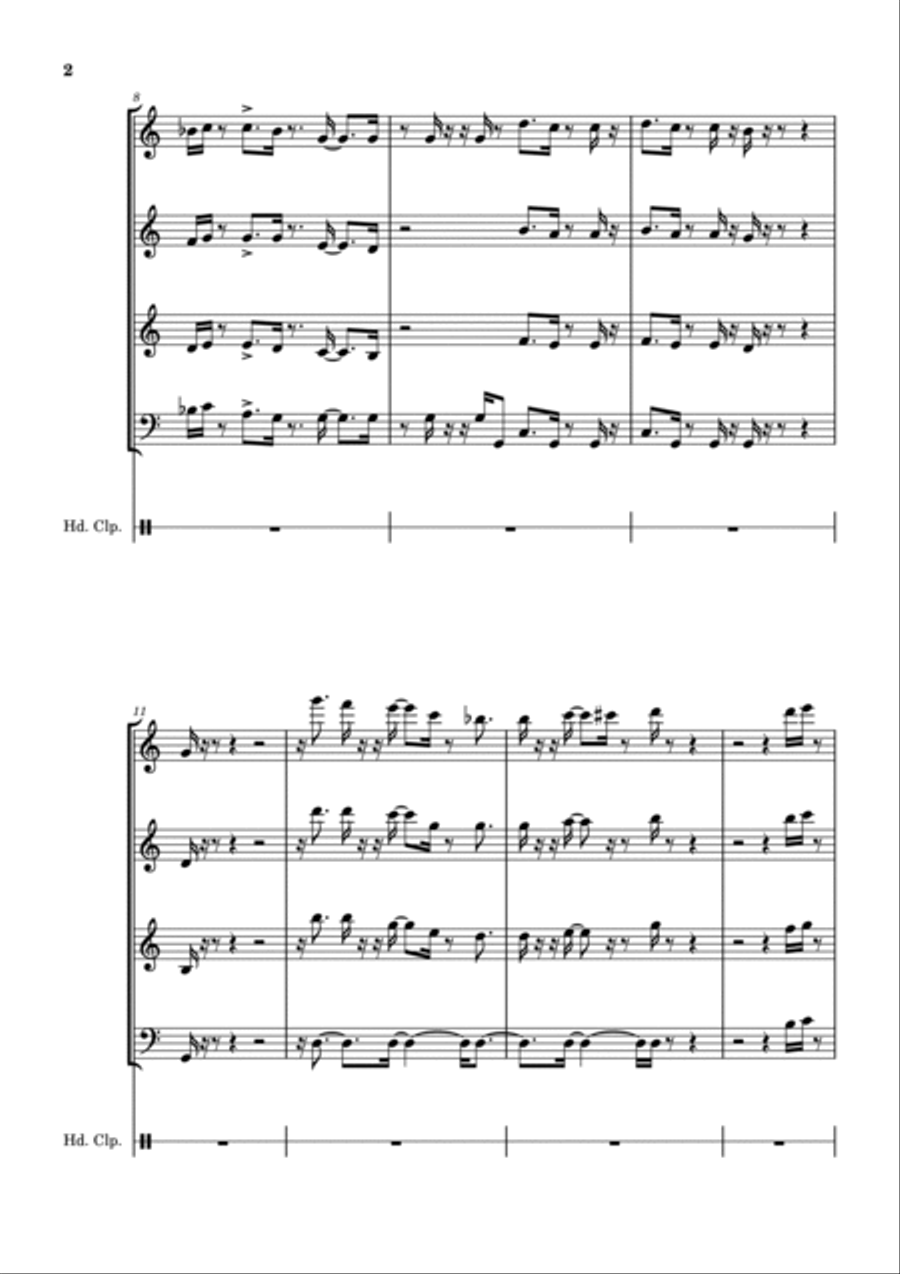 Bad Man's Song Woodwind Quartet scores gallery preview page 3