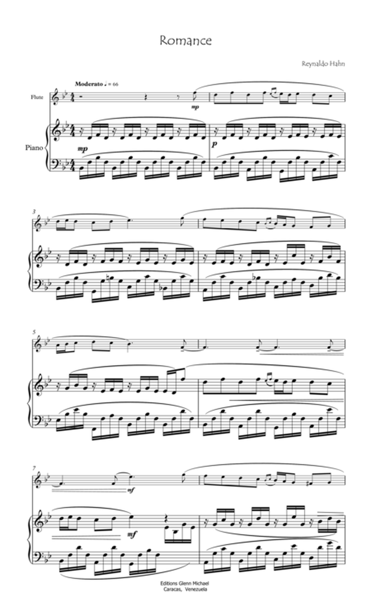 Hahn Romance for Flute & Piano image number null