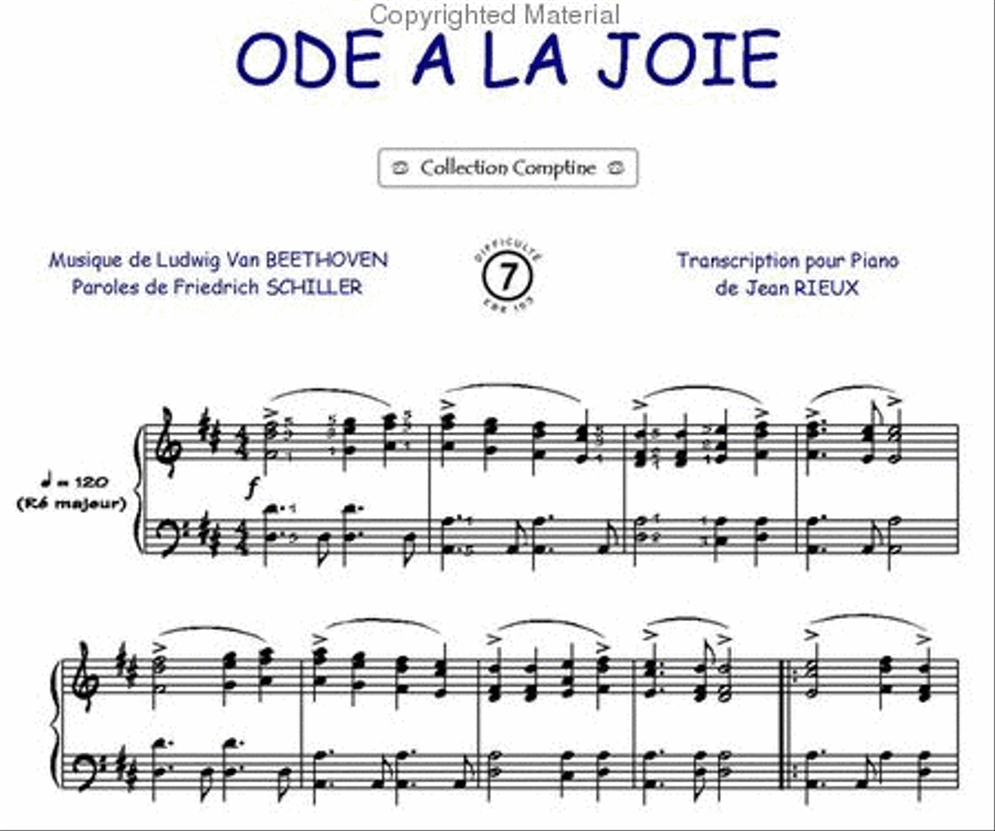 Ode à la joie / Hymne Européen (Comptine) Classical Guitar scores gallery preview page 2