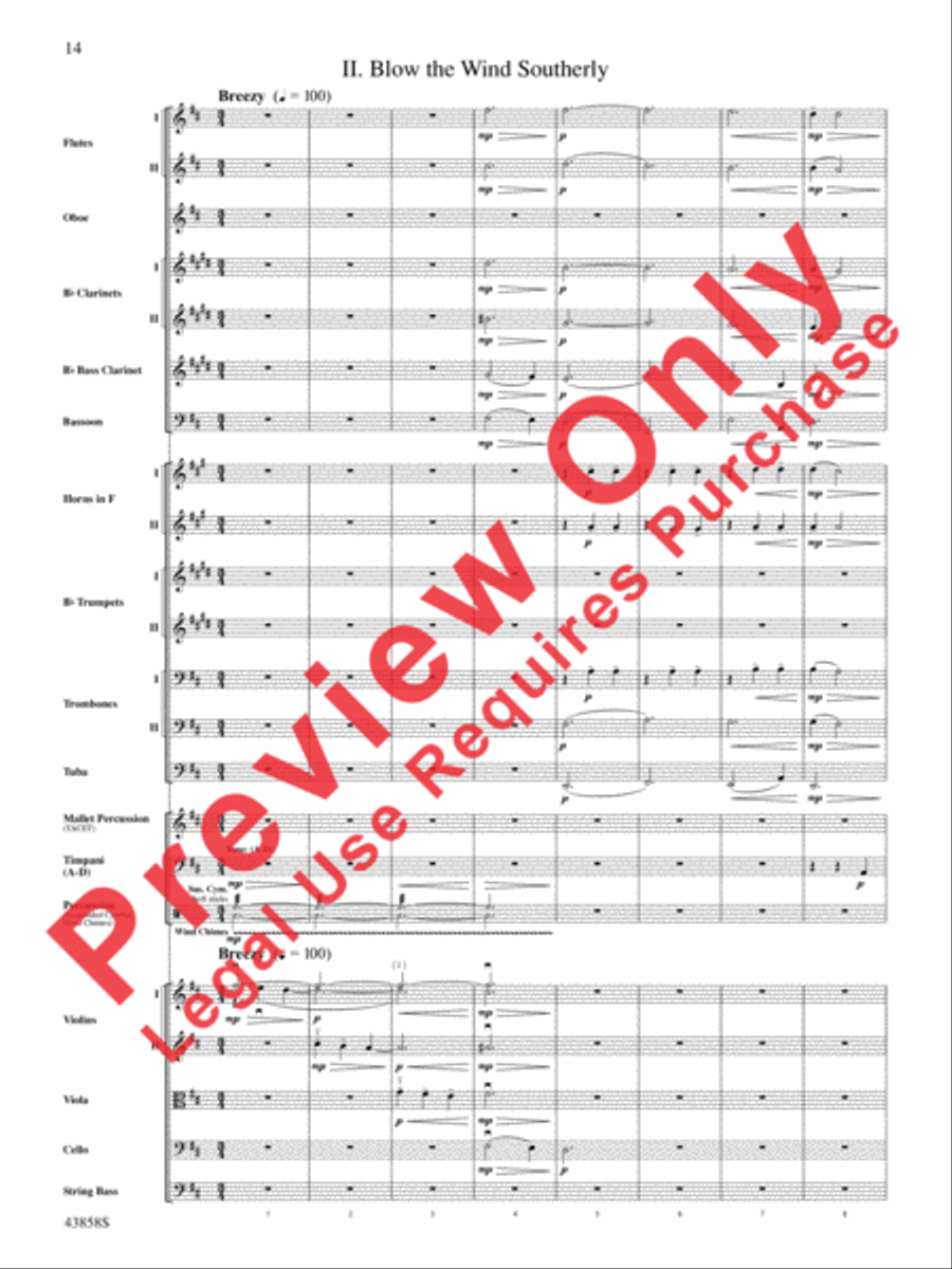 A Northumbrian Folk Song Suite Full Orchestra scores gallery preview page 15
