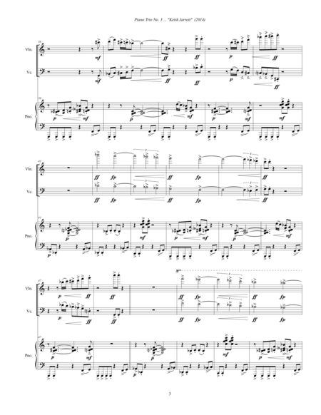 Piano Trio No. 3 ... Keith Jarrett (2014) for violin, cello and piano