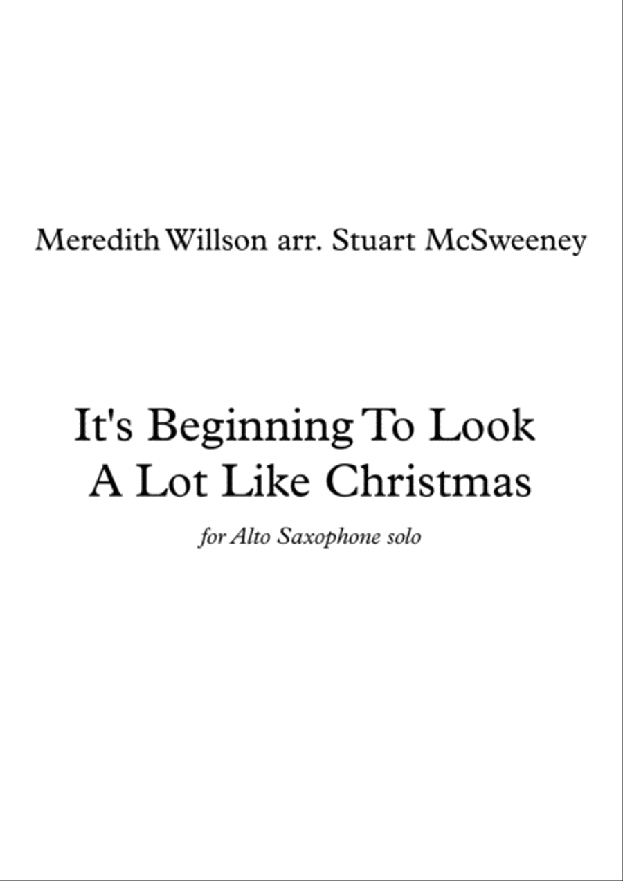 It's Beginning To Look Like Christmas Alto Saxophone scores gallery preview page 1