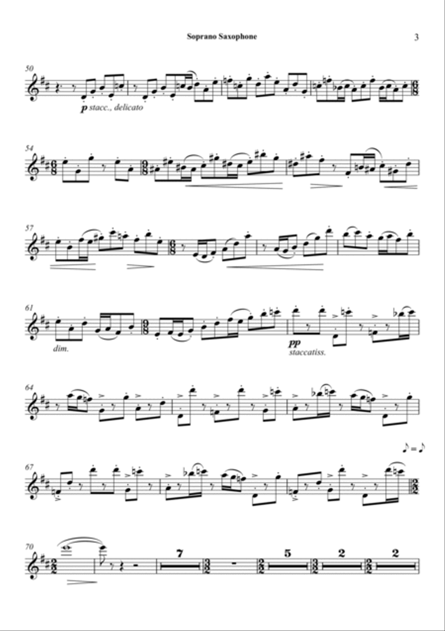 Concerto for soprano saxophone Soprano Saxophone scores gallery preview page 3