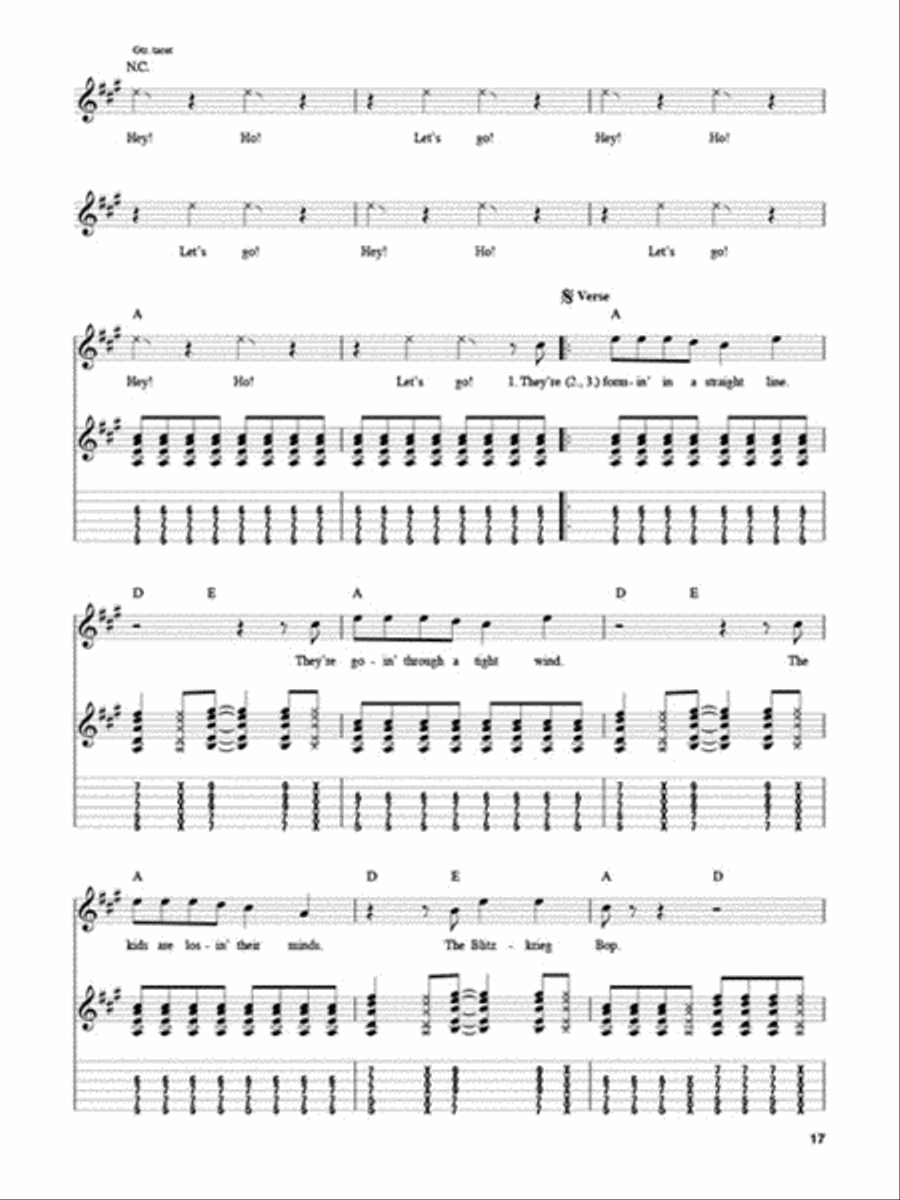 Ramones Electric Guitar scores gallery preview page 5