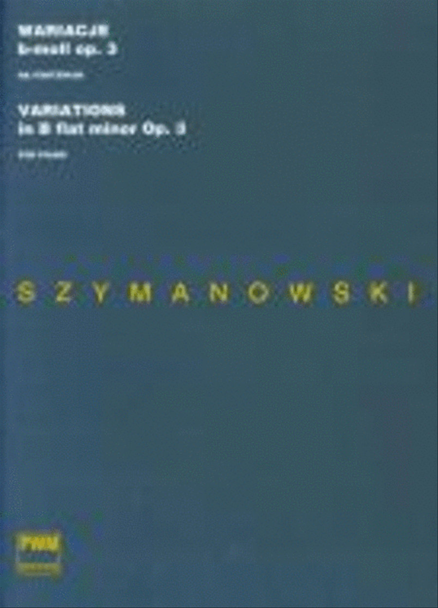 Variations in B flat minor Op. 3 Piano Solo scores gallery preview page 1