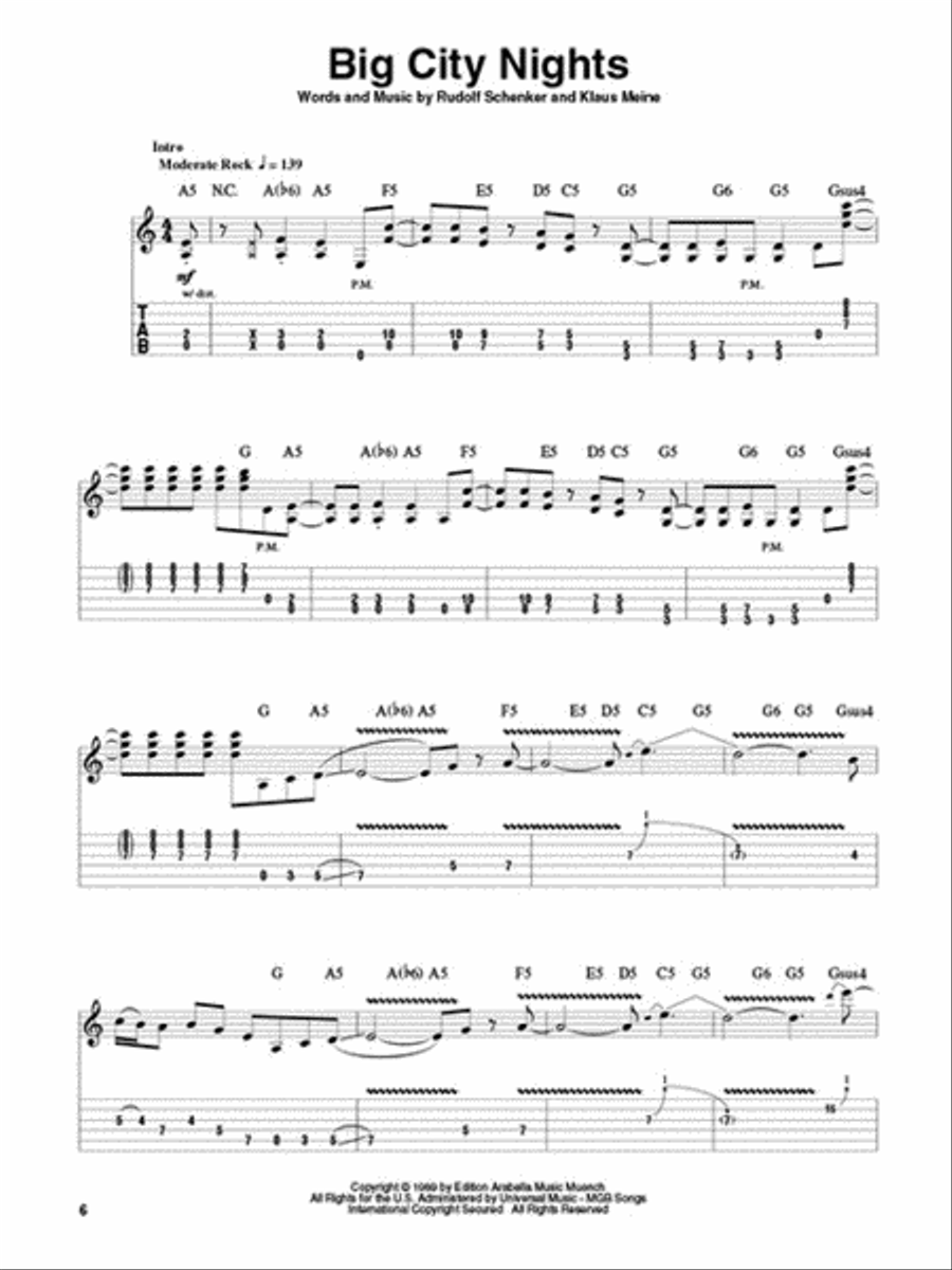 Scorpions Electric Guitar scores gallery preview page 3