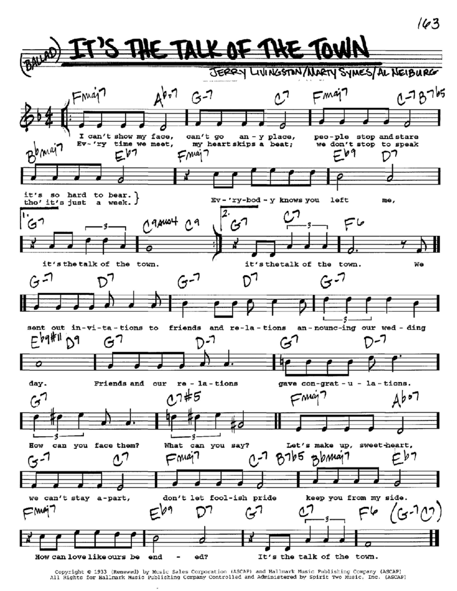 It's The Talk Of The Town Voice scores gallery preview page 1