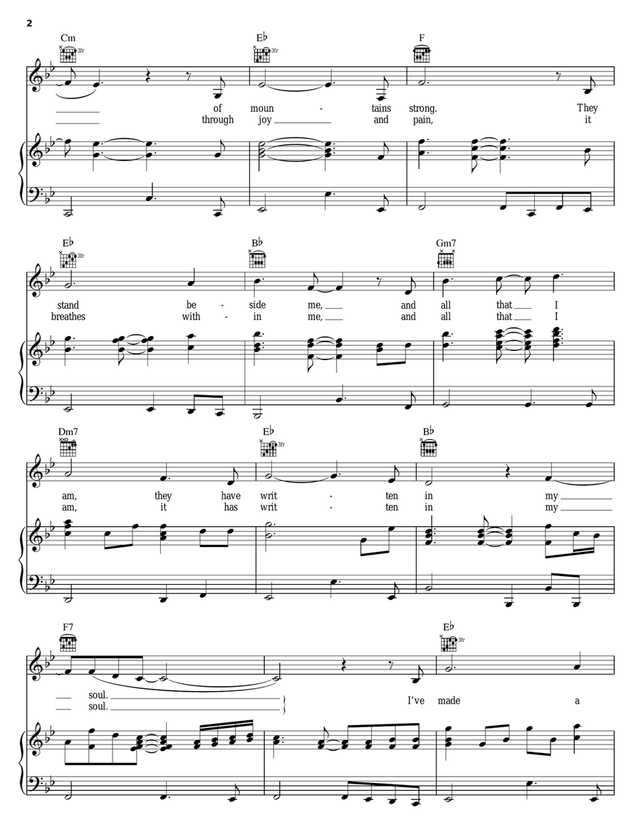 The Promise The Promise Piano, Vocal, Guitar scores gallery preview page 2