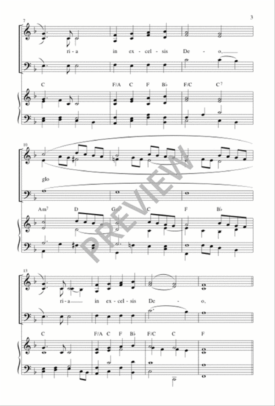 Christmas Gloria Christmas Gloria 3-Part scores gallery preview page 4