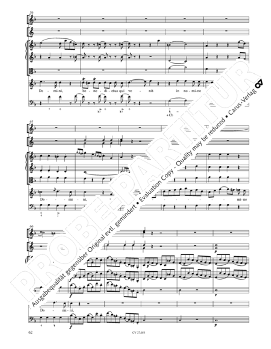 Creation Mass in A-major after Joseph Haydn (Schopfungsmesse in A nach Joseph Haydn) 4-Part scores gallery preview page 63