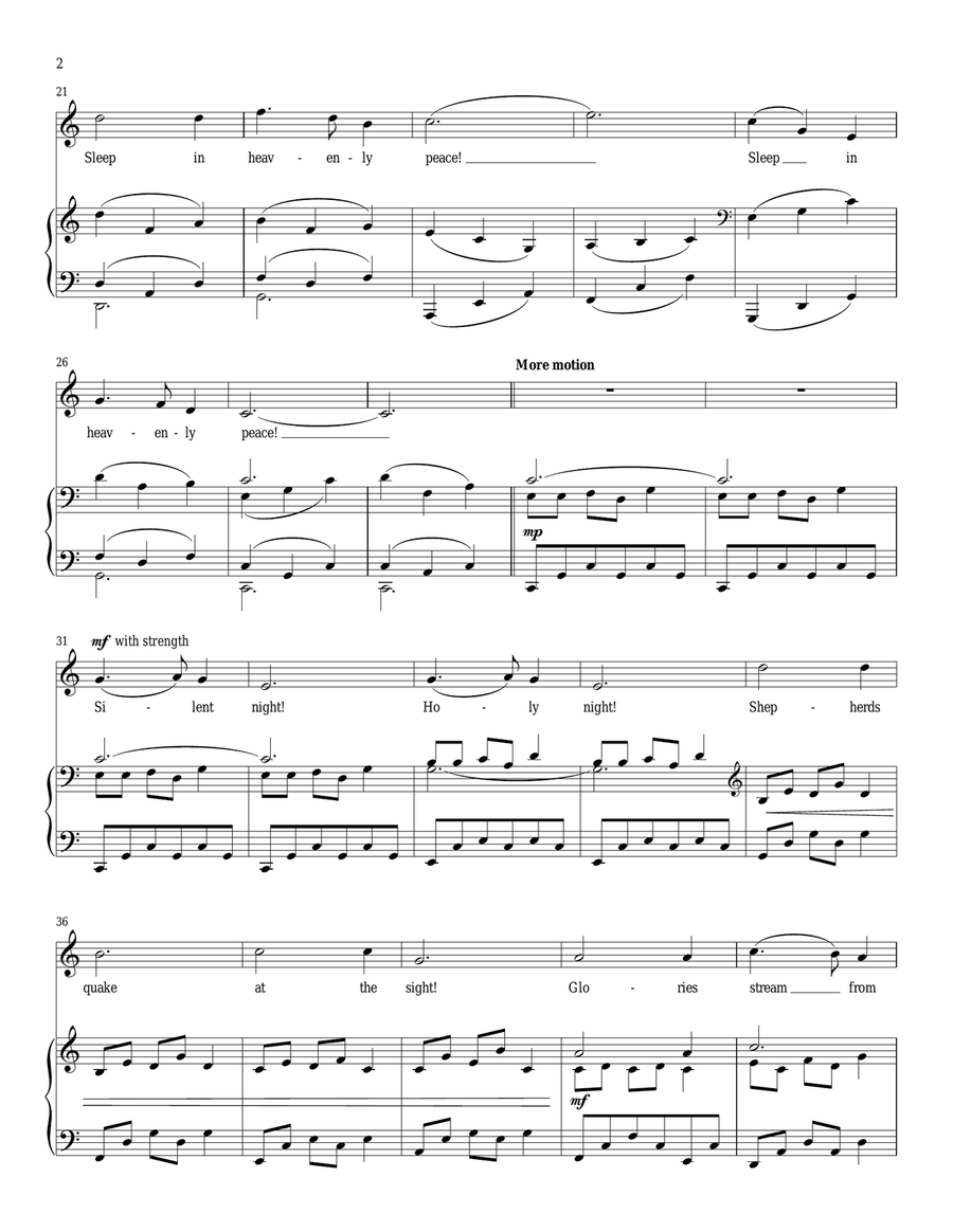 Silent Night High Voice scores gallery preview page 2
