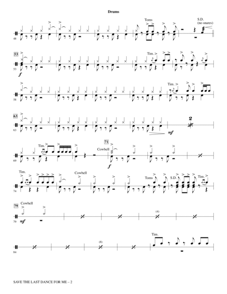 Save the Last Dance for Me (arr. Ed Lojeski) - Drums/Timbales