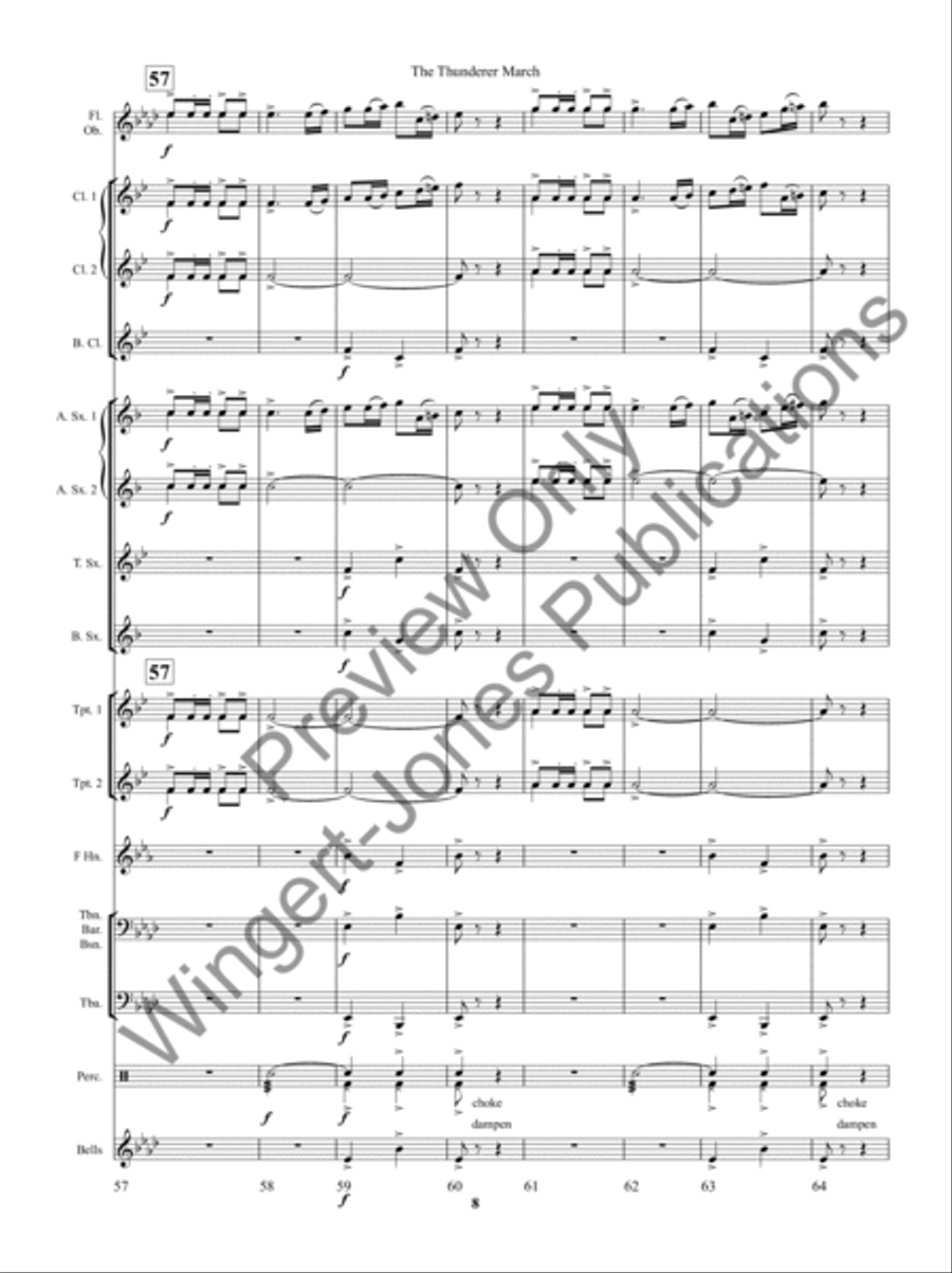 The Thunderer March The Thunderer March Concert Band scores gallery preview page 12