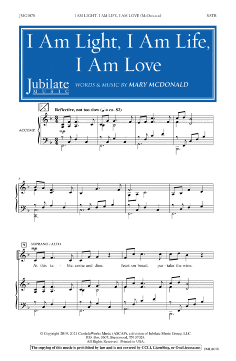 I Am Light, I Am Life, I Am Love 4-Part scores gallery preview page 1