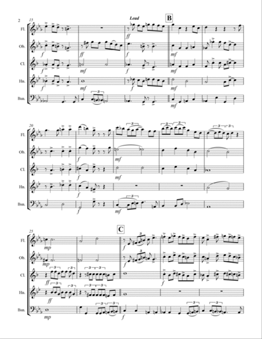 You're A Mean One, Mr. Grinch Woodwind Quintet scores gallery preview page 3