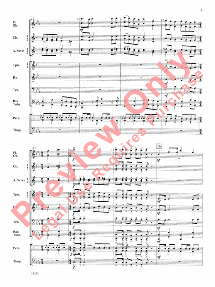 March to Castle Rock Concert Band scores gallery preview page 4