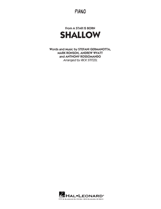 Book cover for Shallow (from A Star Is Born) (arr. Rick Stitzel) - Piano/Vocal