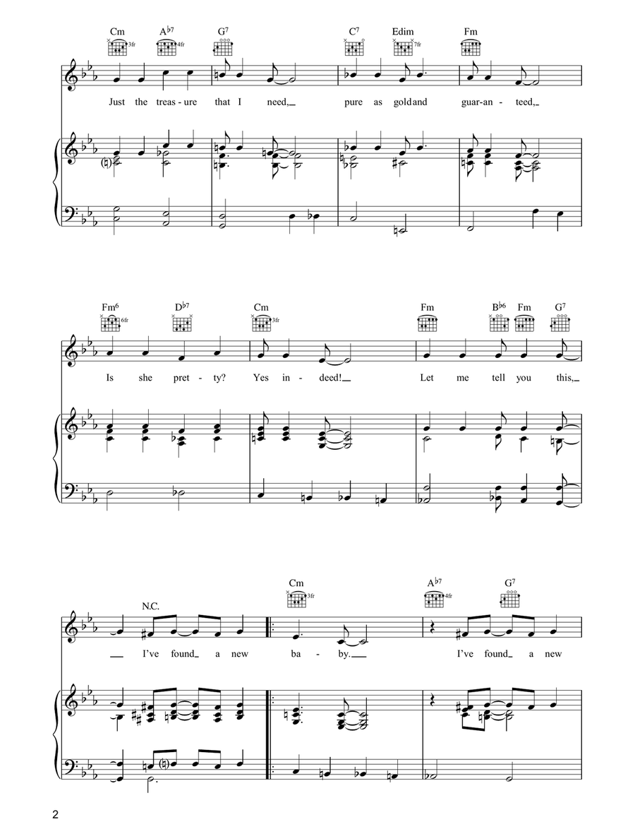 I've Found A New Baby I've Found A New Baby Piano, Vocal, Guitar scores gallery preview page 2