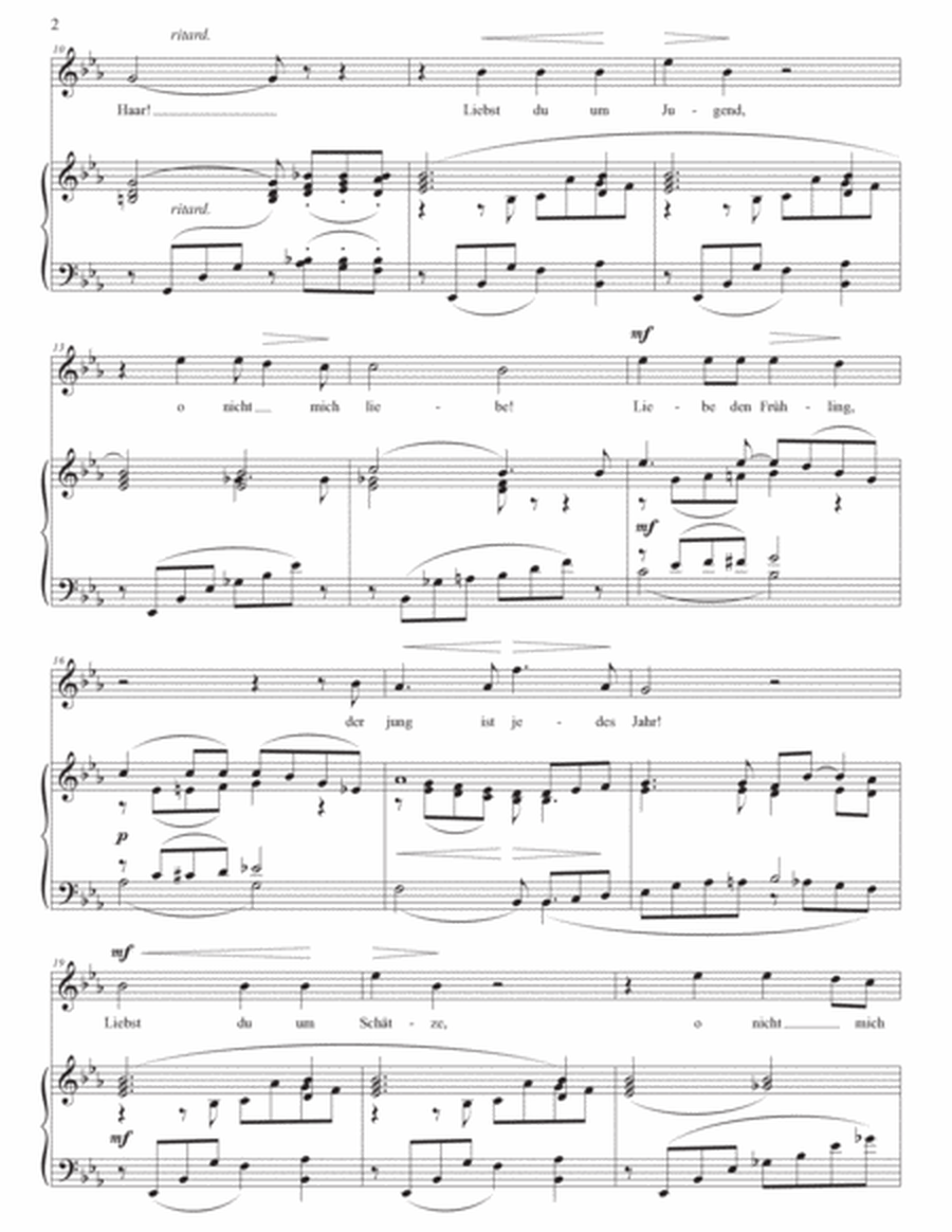 SCHUMANN: Liebst du um Schönheit, Op. 12 no. 4 (transposed to E-flat major)