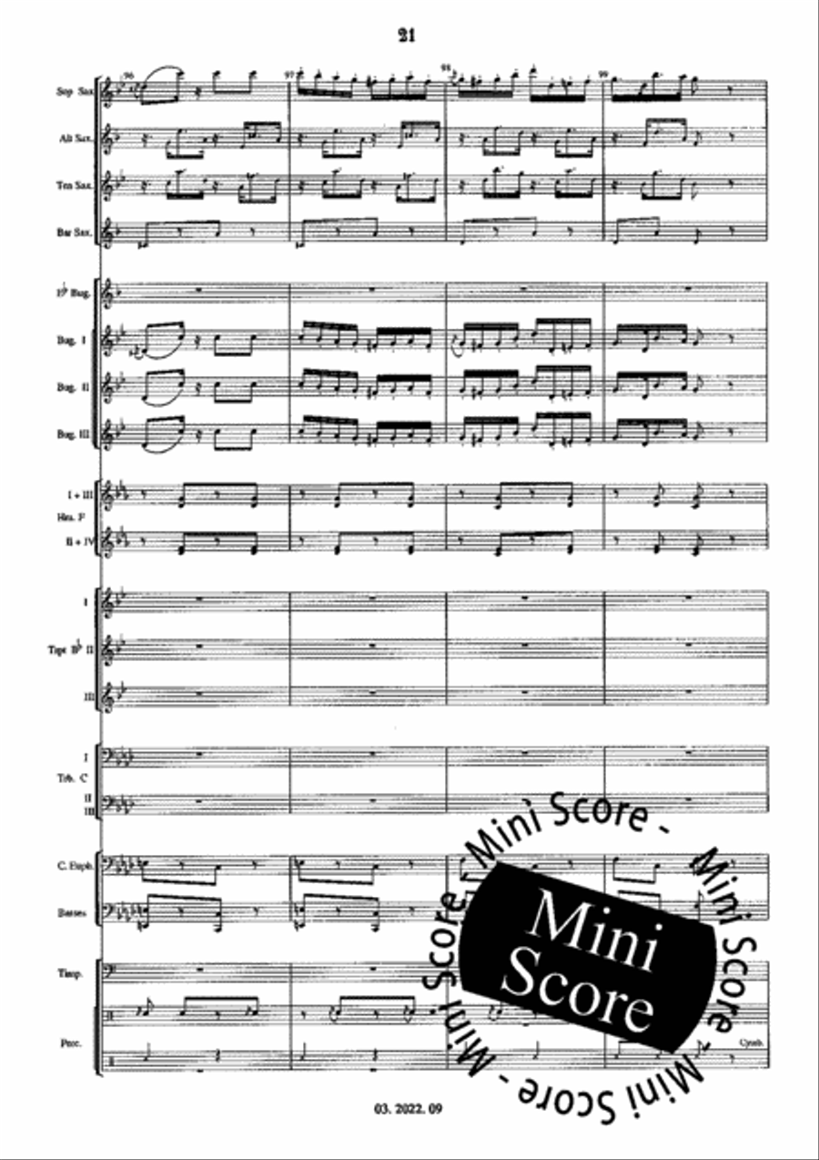 Hungarian Fantasy Fanfare Band scores gallery preview page 25