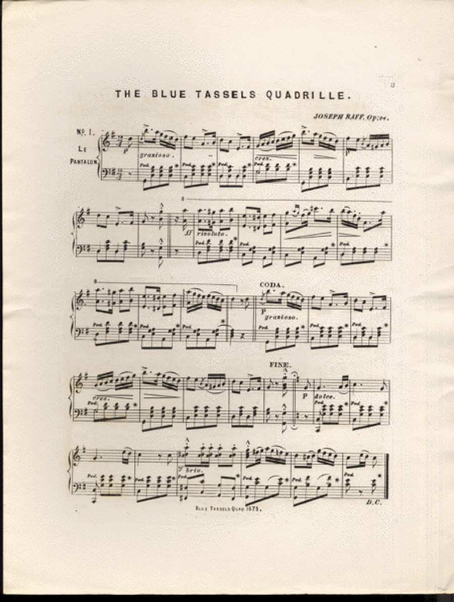 The Blue Tassel. Quadrilles