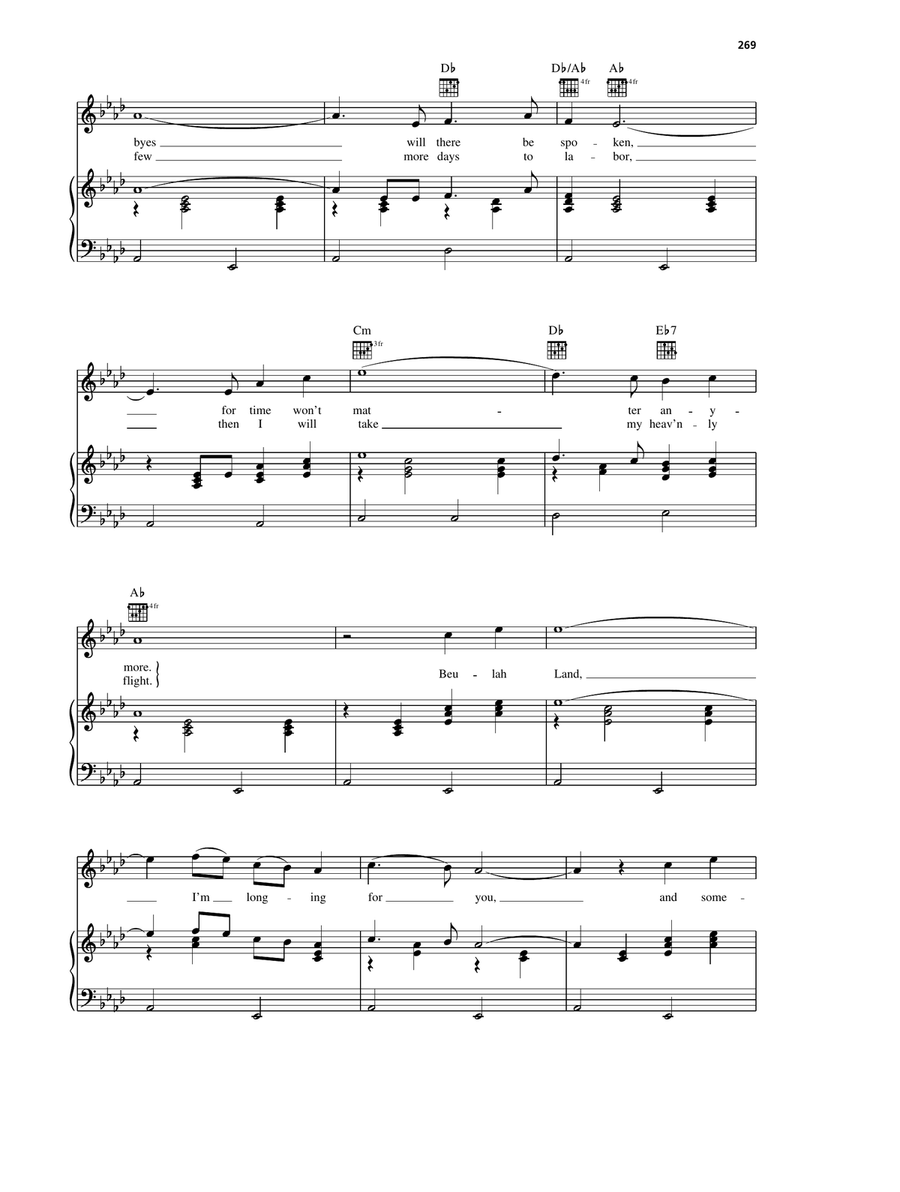 Sweet Beulah Land Piano, Vocal, Guitar scores gallery preview page 2