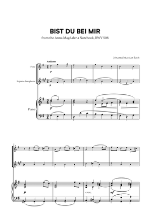 Johann Sebastian Bach - Bist du bei Mir (BWV 508) (G major) (for Flute and Soprano Saxophone)