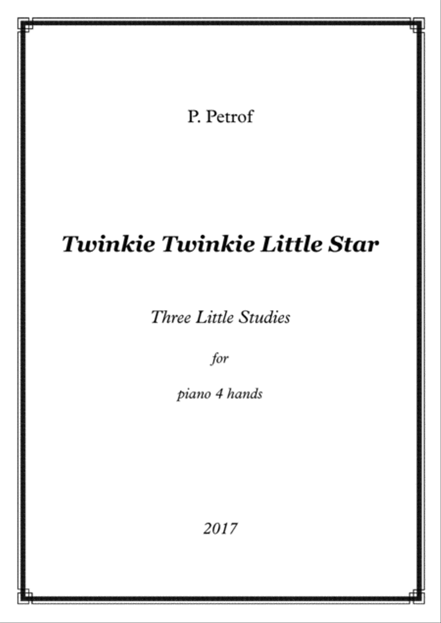 Twinkie Twinkie Little Star - Three Little Studies for piano 4 hands Piano Method scores gallery preview page 1
