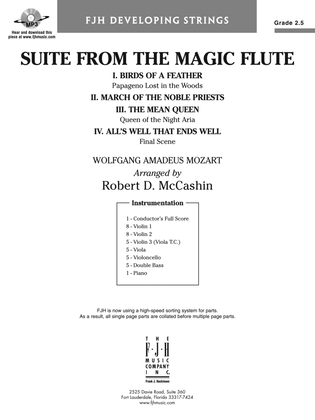 Book cover for Suite from the Magic Flute: Score
