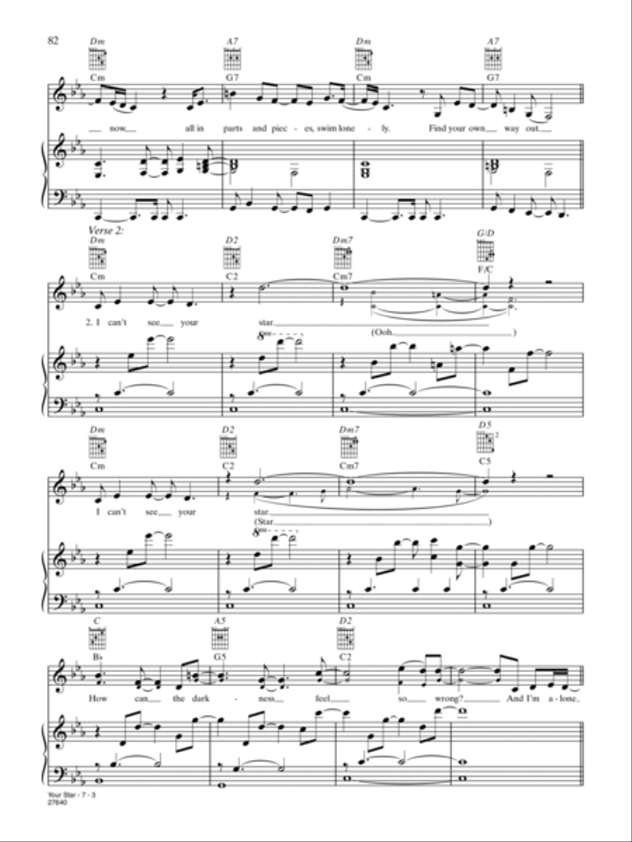 Your Star Piano, Vocal, Guitar scores gallery preview page 3