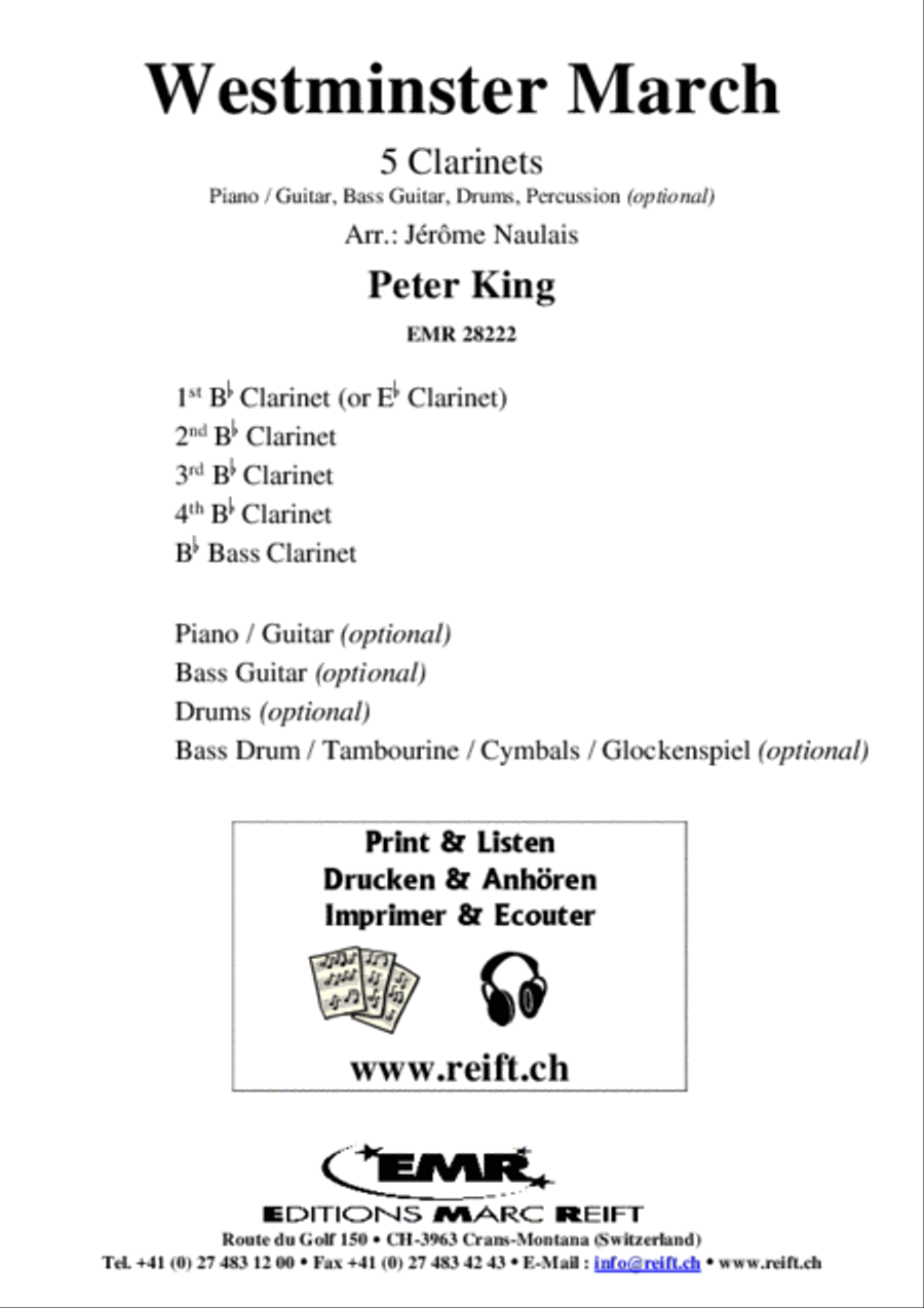 Westminster March Clarinet scores gallery preview page 2