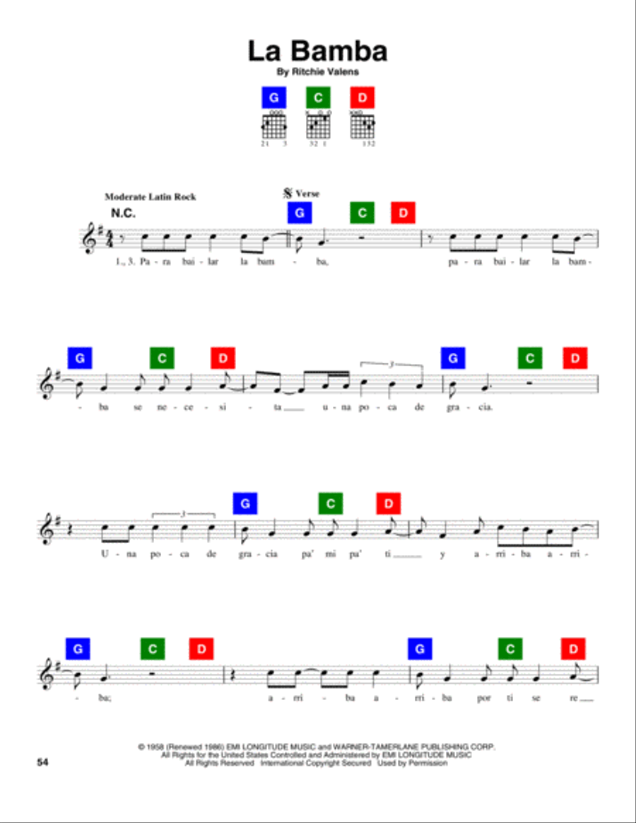 La Bamba School and Community scores gallery preview page 1